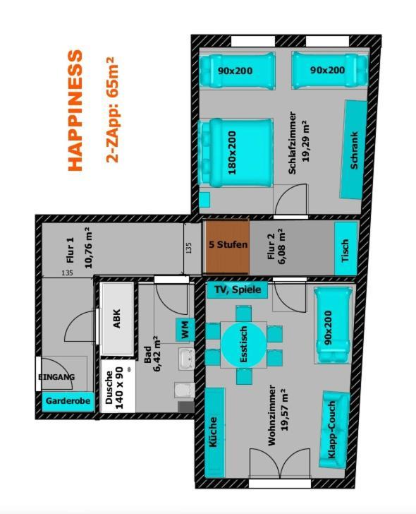 Apartment Happiness 2-zapp 1-og Hofgeismar-zentrum! Hofgeismar