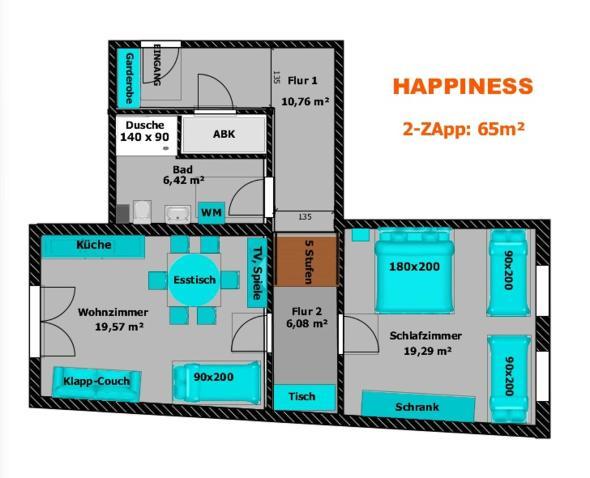 Happiness 2-zapp 1-og Hofgeismar-zentrum! Apartment Hofgeismar